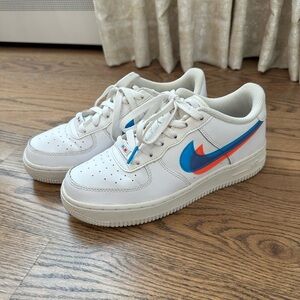 Nike (GS) Air Force 1 '3D Glasses' Sneakers. Size 5Y - fits women’s 7!